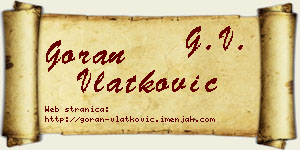 Goran Vlatković vizit kartica